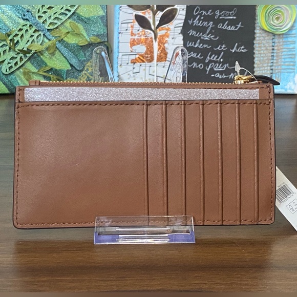 Michael Kors Jet Set Charm Medium Slim Card Case Signature MK logo - Picture 2 of 7